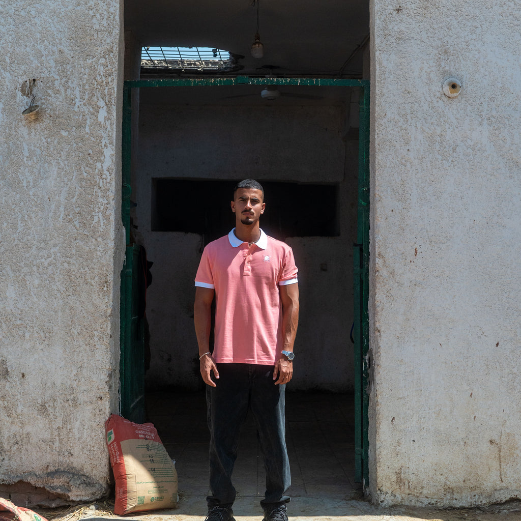 Unisex Pink/White Polo